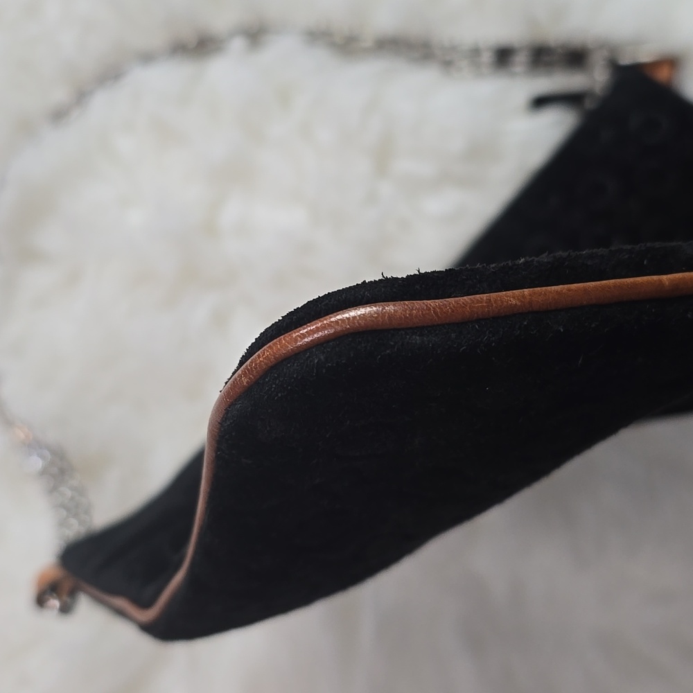 Celine Suede Leather Trim Black /tan Women's Bag‎ - Picture 6 of 15